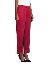 Nora Crepe De Chine Straight-Leg Pants