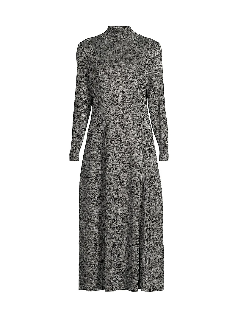 Knit A-Line Midi-Dress