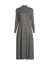 Knit A-Line Midi-Dress