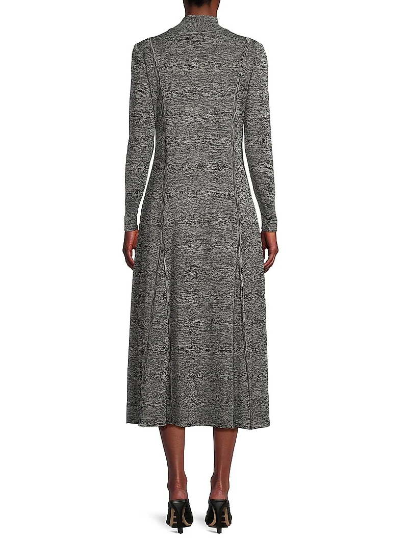 Knit A-Line Midi-Dress