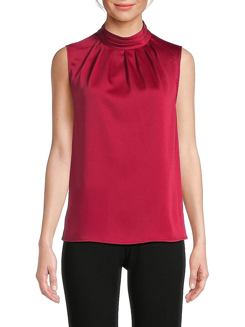 Sleeveless Crêpe de Chine Blouse