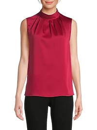 Sleeveless Crêpe de Chine Blouse