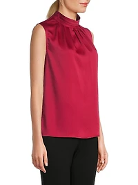 Sleeveless Crêpe de Chine Blouse