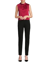 Sleeveless Crêpe de Chine Blouse