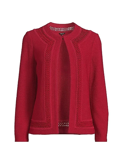 Heritage Crochet Trim Knit Jacket