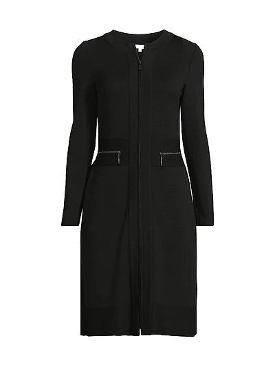 Knit Sheath Knee-Length Dress
