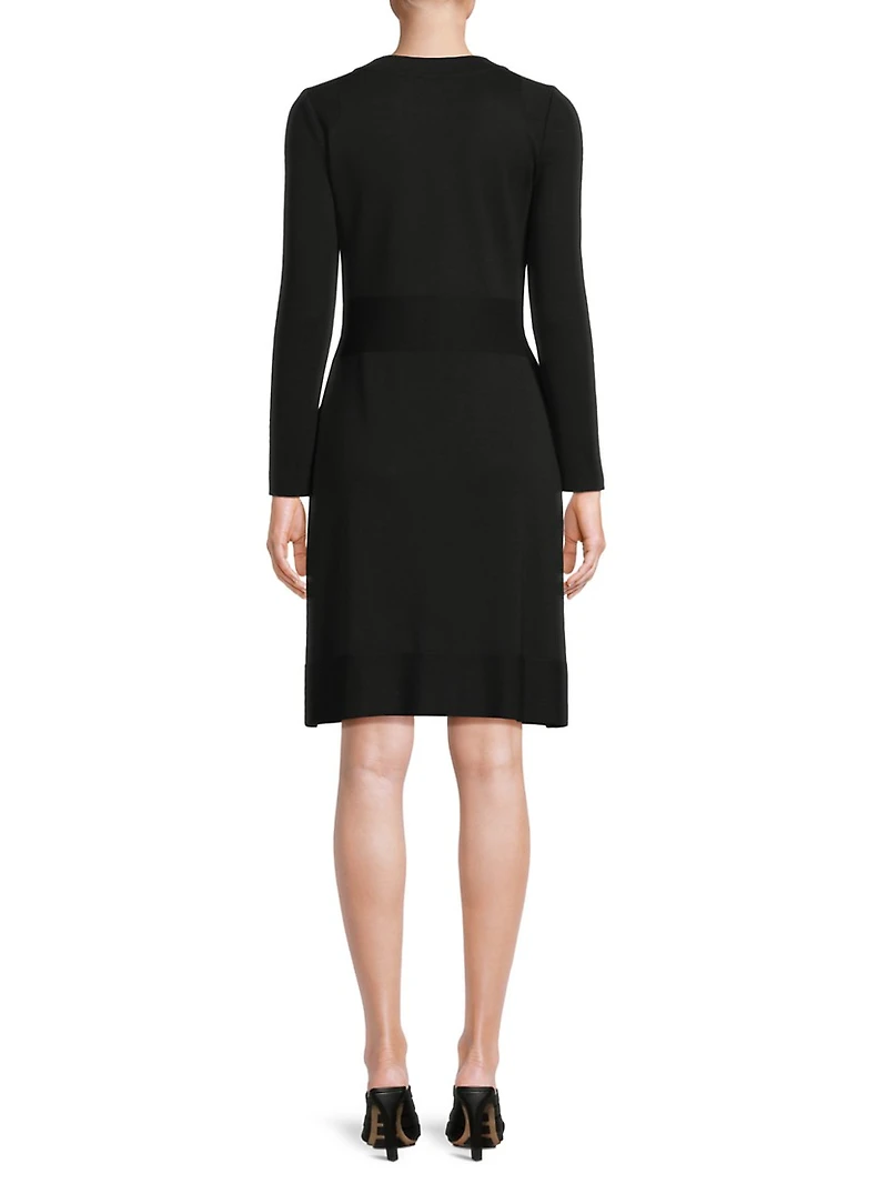 Knit Sheath Knee-Length Dress