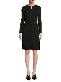 Knit Sheath Knee-Length Dress