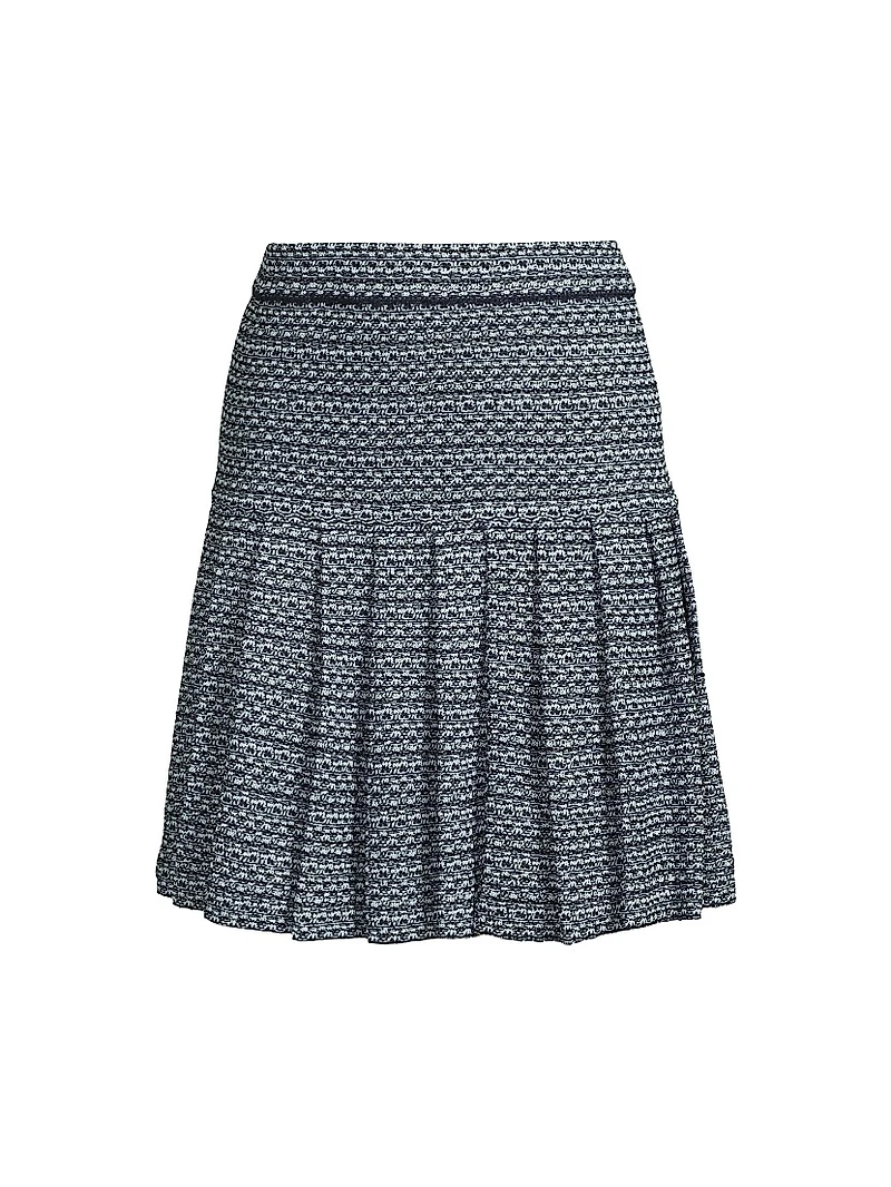 Missok x Lani Lynn Drop-Waist Pleated Knit Miniskirt