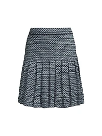 Missok x Lani Lynn Drop-Waist Pleated Knit Miniskirt