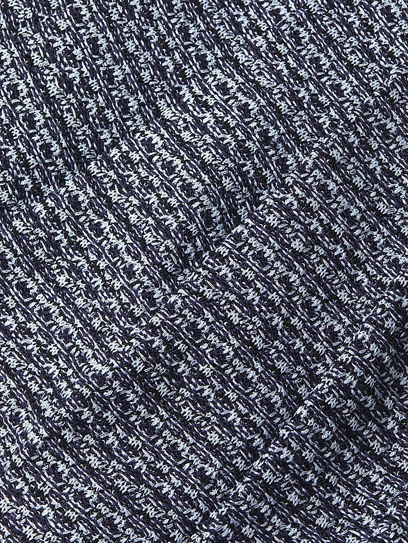 Missok x Lani Lynn Drop-Waist Pleated Knit Miniskirt