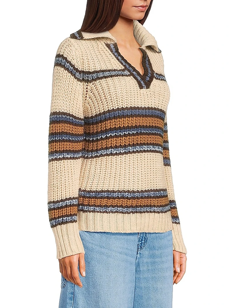 Misook x Lani Lynn Chunky Shaker-Stitch Knit Sweater