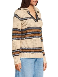 Misook x Lani Lynn Chunky Shaker-Stitch Knit Sweater