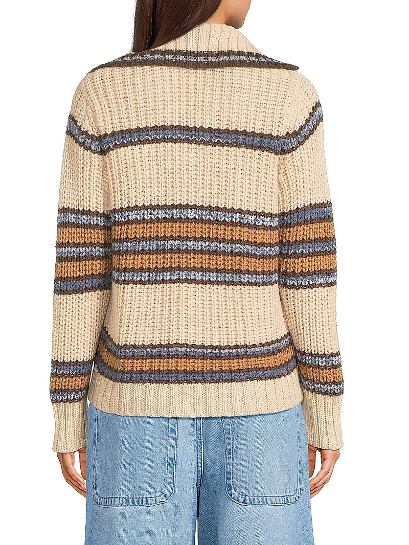 Misook x Lani Lynn Chunky Shaker-Stitch Knit Sweater