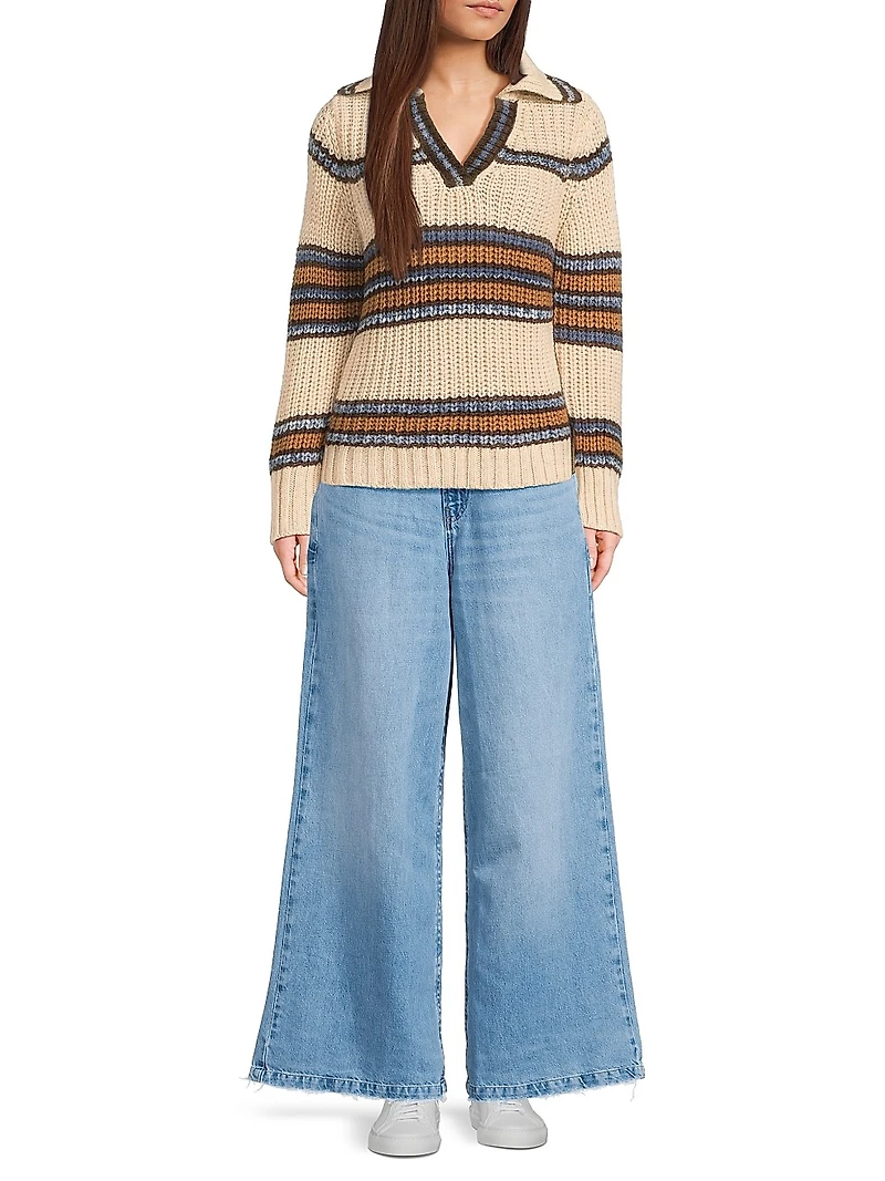 Misook x Lani Lynn Chunky Shaker-Stitch Knit Sweater