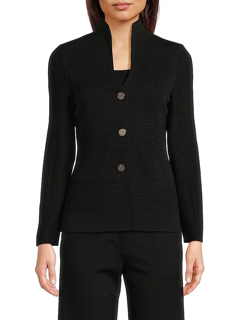 Ottoman-Knit Jacket