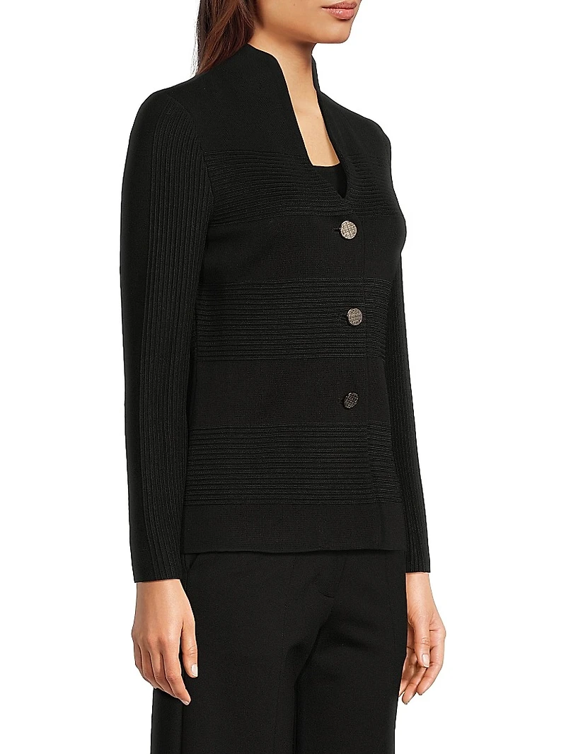 Ottoman-Knit Jacket