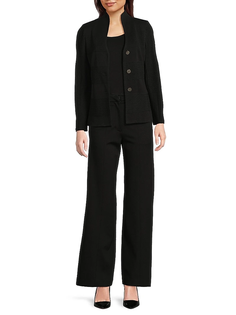 Ottoman-Knit Jacket