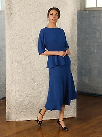 Rib-Knit Dolman-Sleeve Top