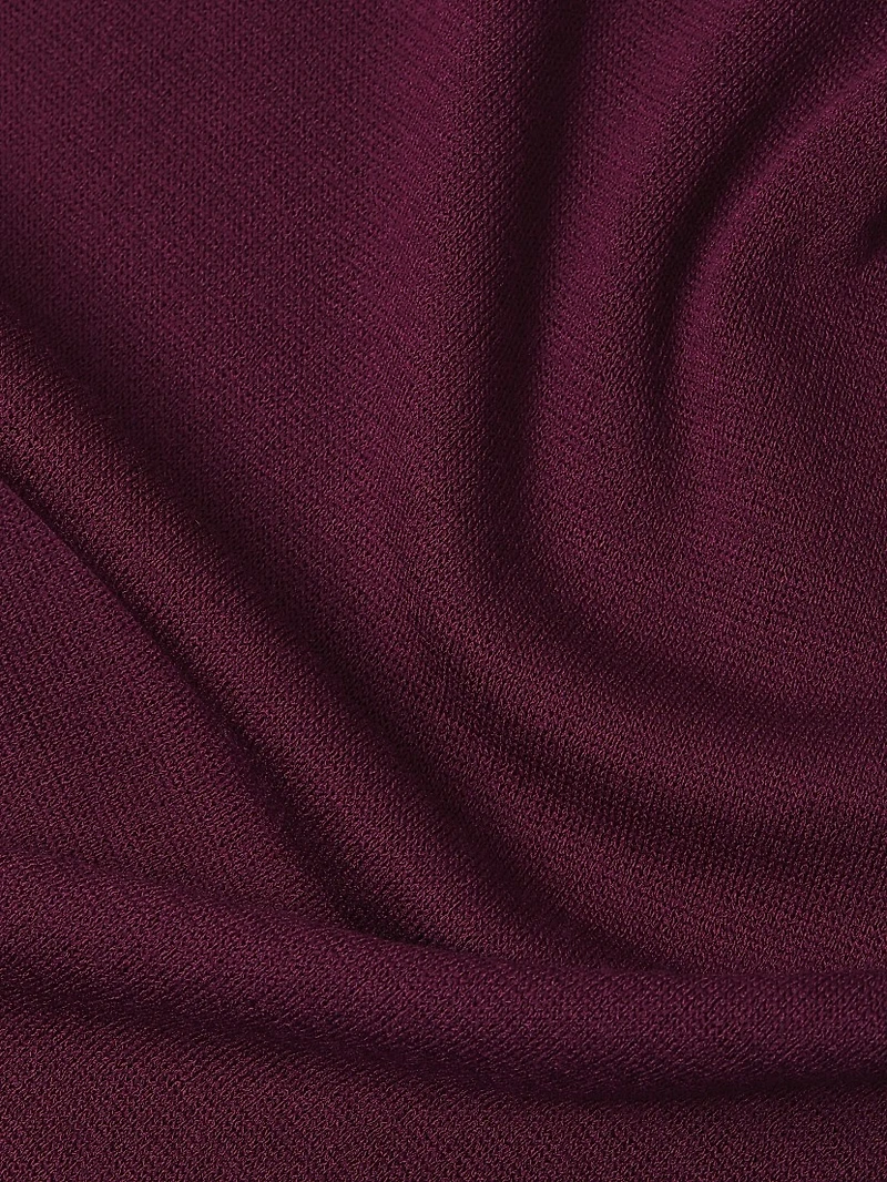 A-Line Tonal Knit Midi-Dress