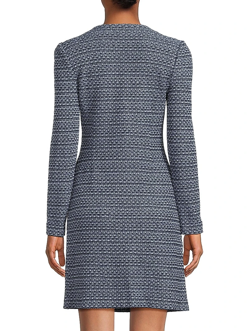 Misook x Lani Lynn Keyhole Cutout Tweed Knit Sheath Dress