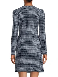 Misook x Lani Lynn Keyhole Cutout Tweed Knit Sheath Dress