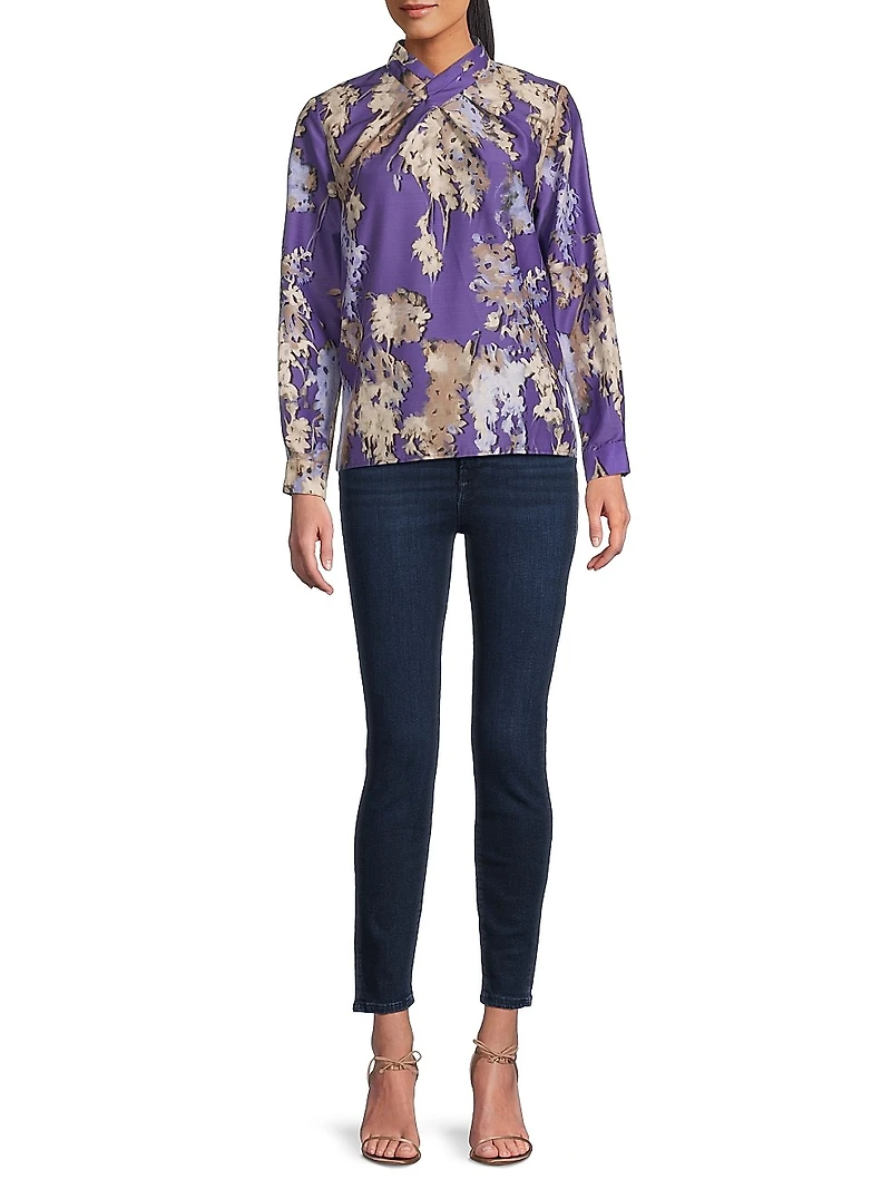 Floral Crêpe De Chine Blouse