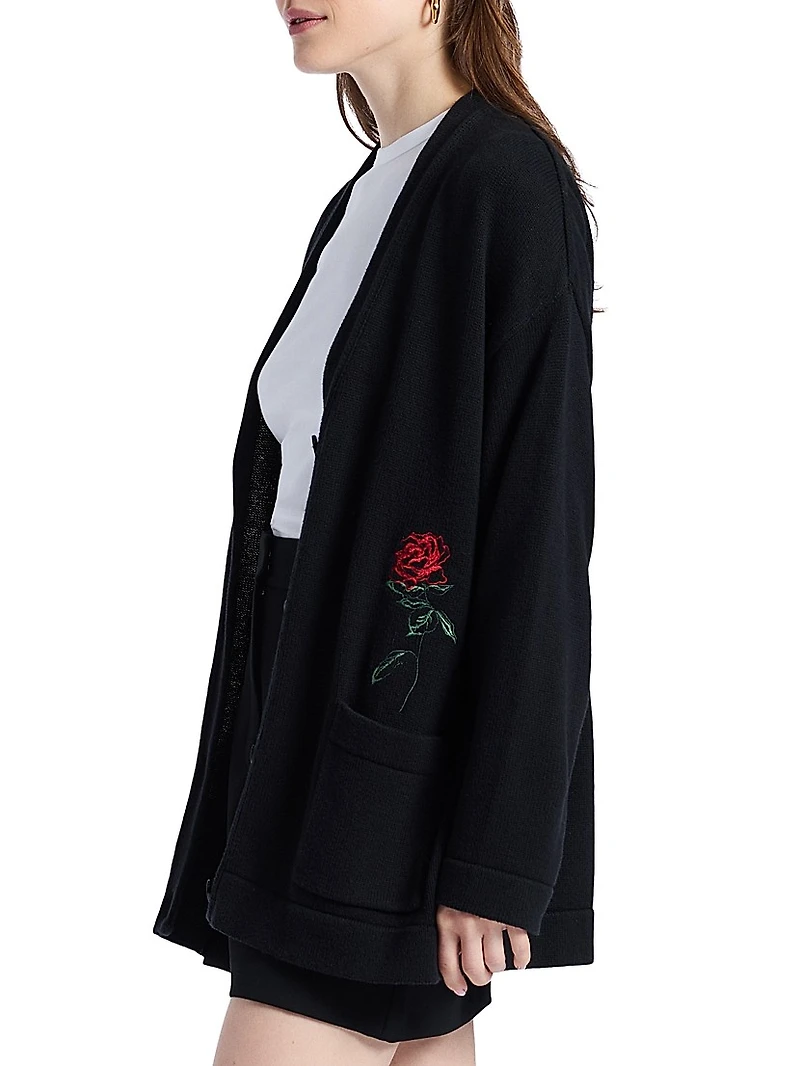 Noa Rose Embroidered Cardigan