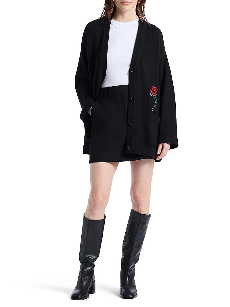Noa Rose Embroidered Cardigan