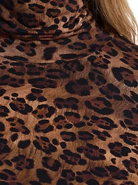 Aubrey Leopard Print Slim-Fit Top