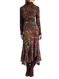 Aubrey Leopard Print Slim-Fit Top