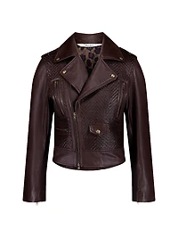 Clara Leather Moto Jacket