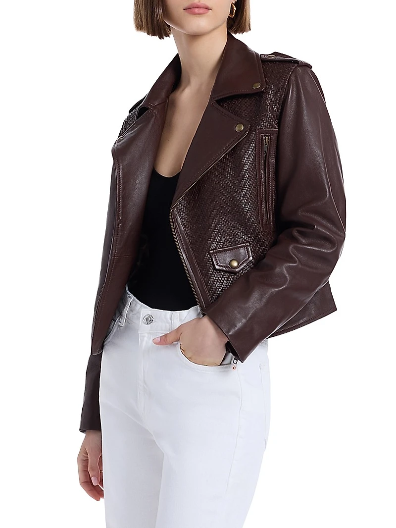 Clara Leather Moto Jacket