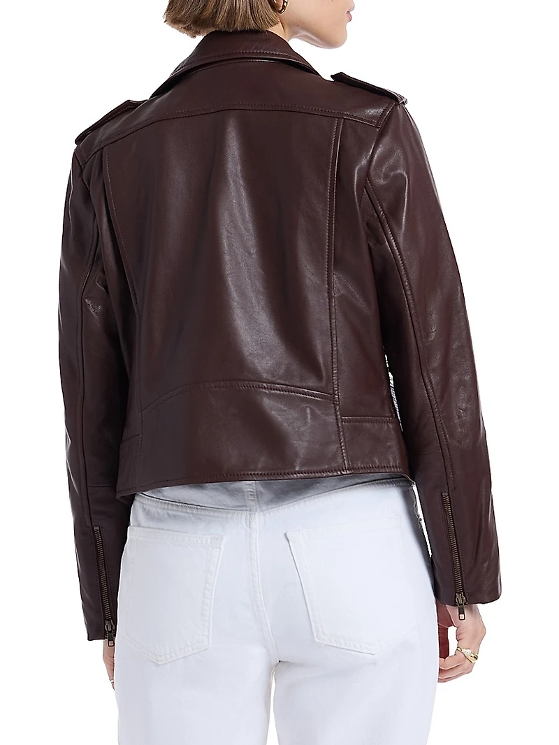 Clara Leather Moto Jacket