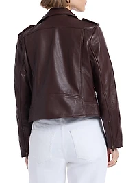 Clara Leather Moto Jacket