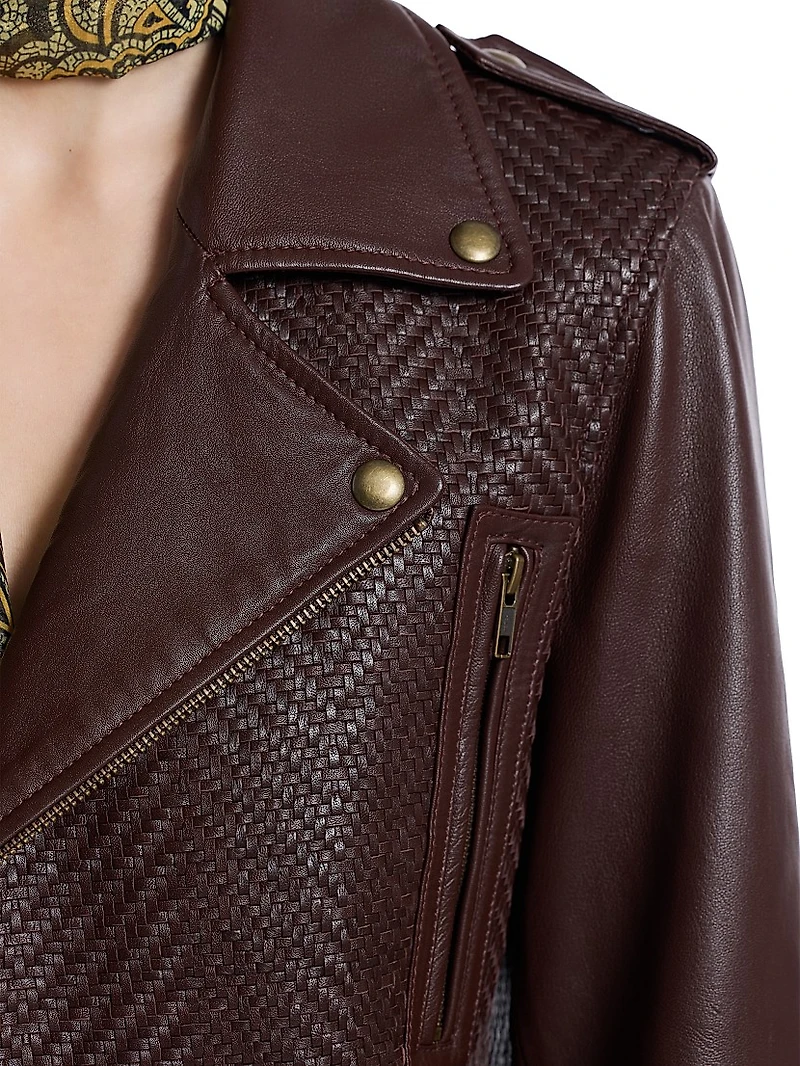 Clara Leather Moto Jacket