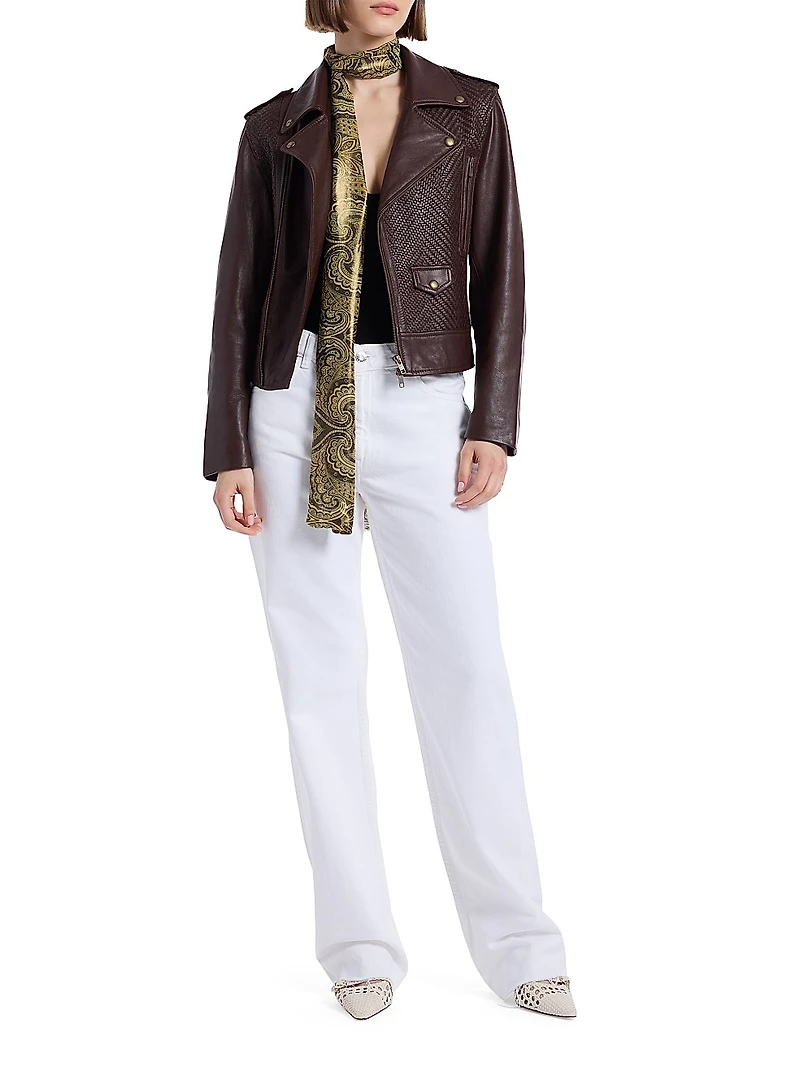 Clara Leather Moto Jacket