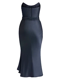 Germaine Stretch-Satin Midi-Dress