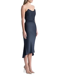 Germaine Stretch-Satin Midi-Dress