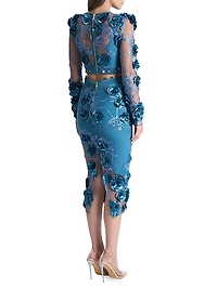 Chimera Floral Mesh Midi-Dress