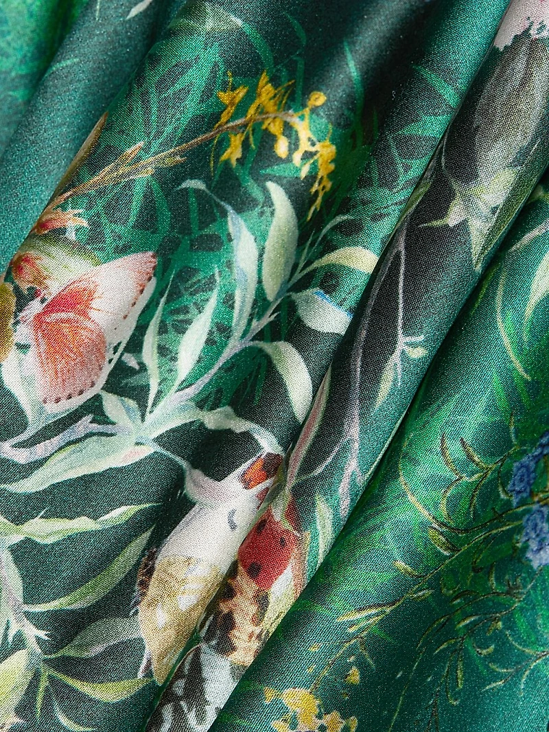 Sayla Floral Silk Bias-Cut Gown