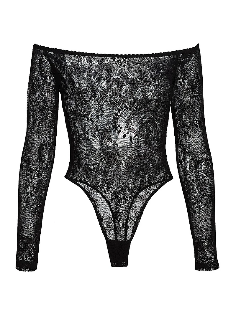Peonie Lace Off-The-Shoulder Bodysuit