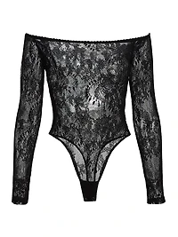 Peonie Lace Off-The-Shoulder Bodysuit