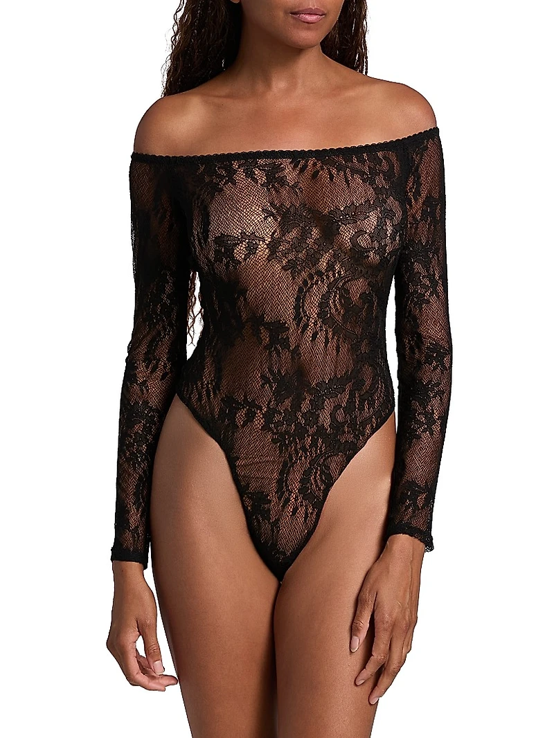 Peonie Lace Off-The-Shoulder Bodysuit