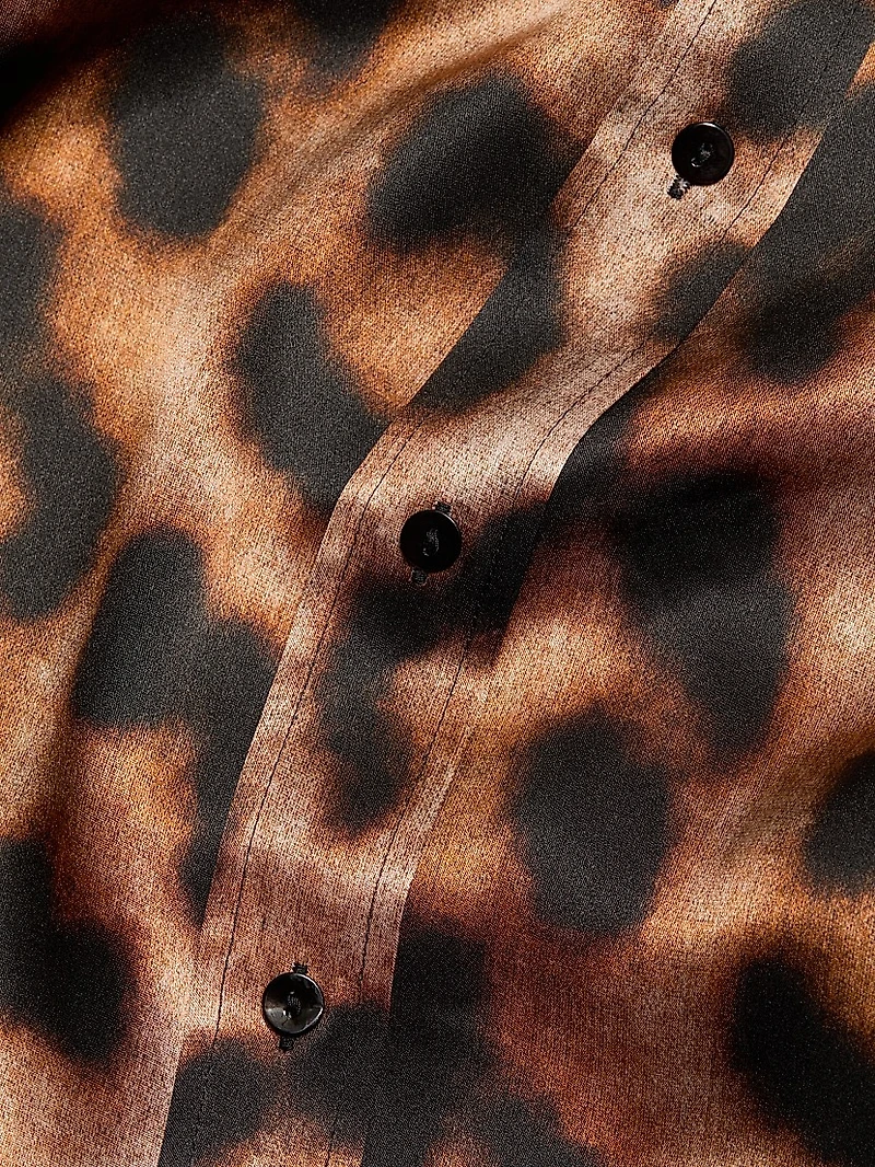 Dani Leopard-Print Silk Blouse