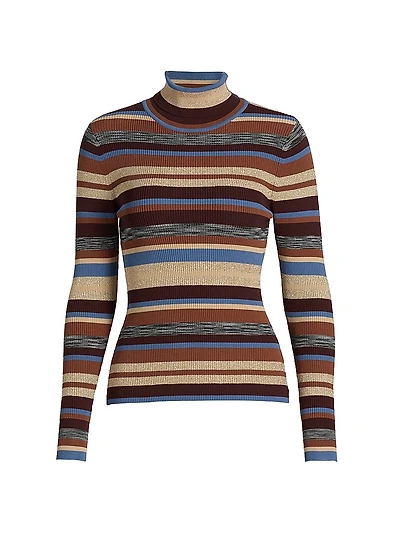Olene Striped Turtleneck Sweater