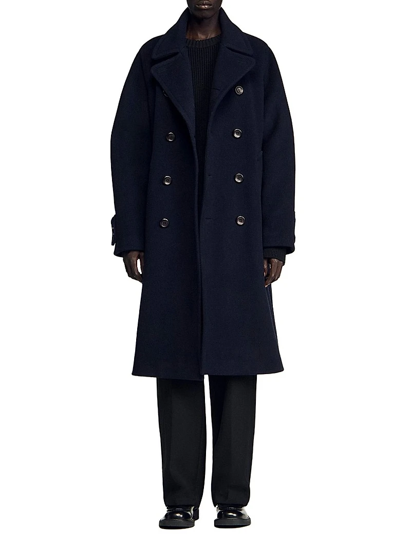 Double-Breasted Wool Coat