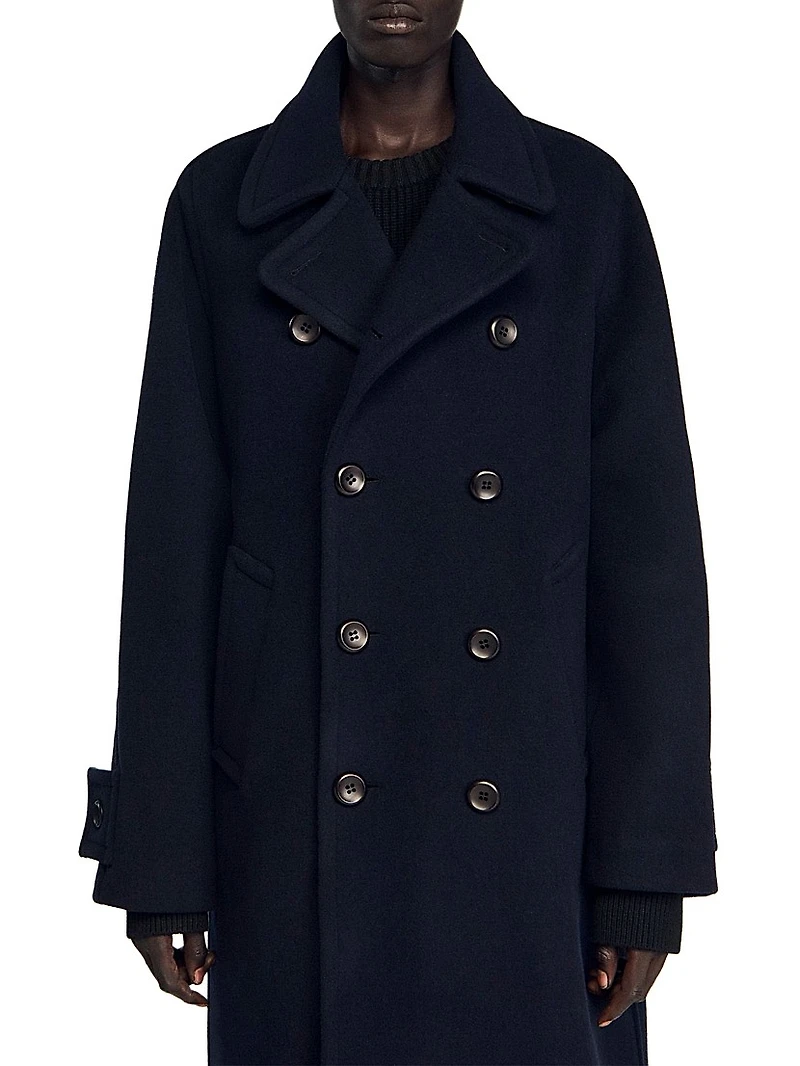 Double-Breasted Wool Coat