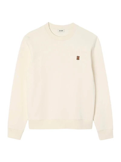 Oversized Sweatshirt with Leather Patch
