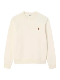 Oversized Sweatshirt with Leather Patch